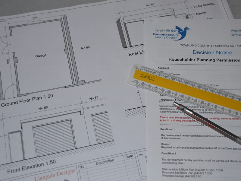 planning permission architectural drawings wales
